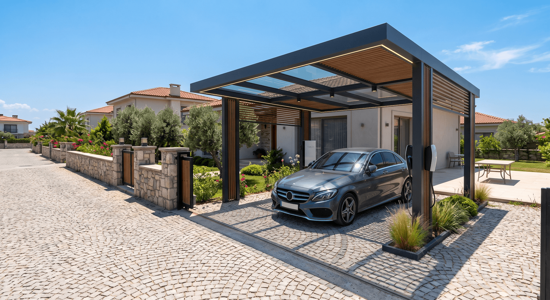 Çelik Araç Gölgeliği (Carport)